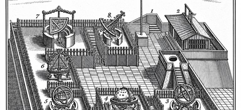北京观象台及天文仪器。18世纪欧洲文献中的铜版画《Observatoire de Pékin》